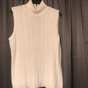Beauty embellished Sleeveless turtleneck sweater